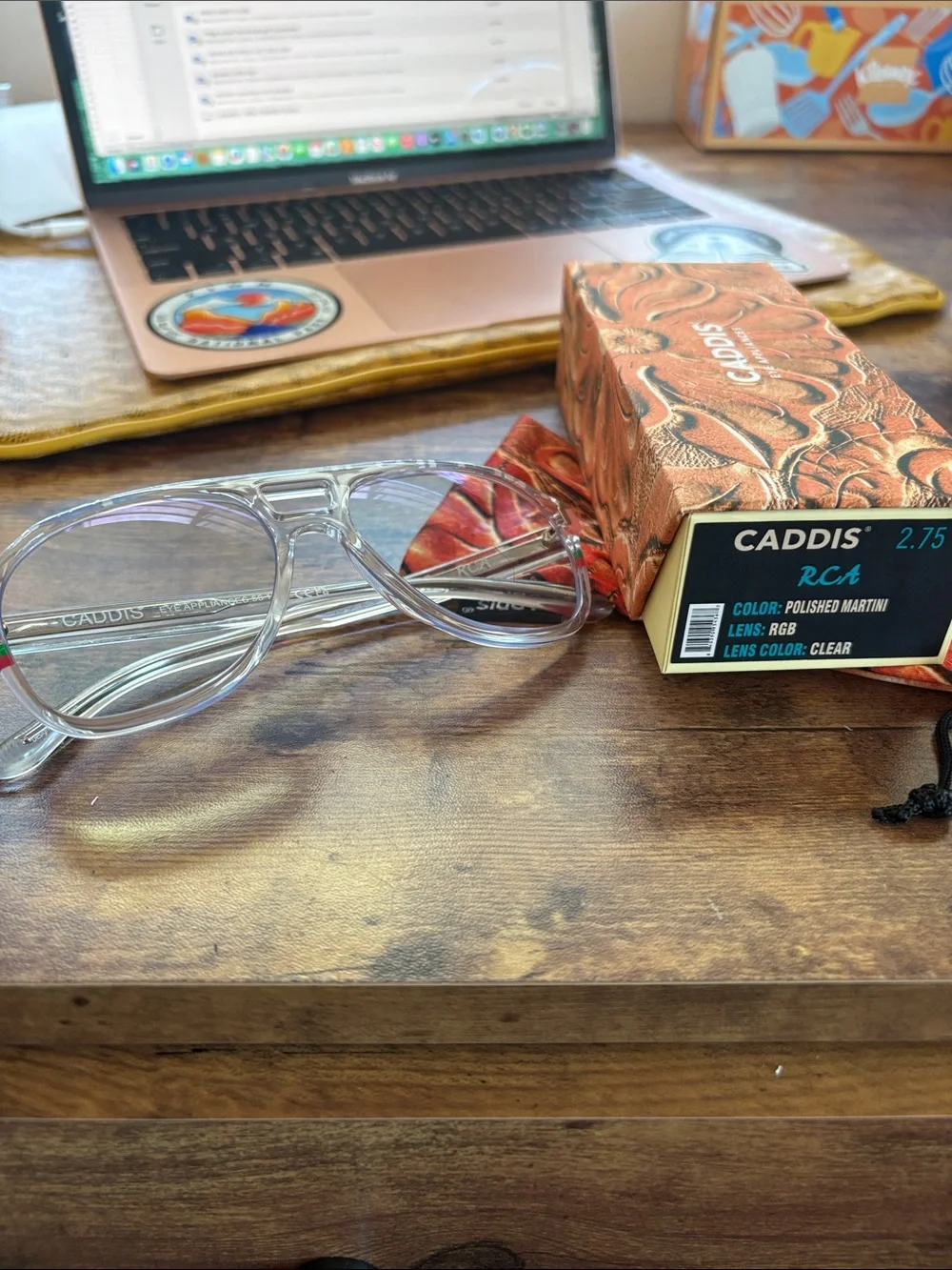 Caddis RCA Magnification 2.75  Transparent Aviator Glasses